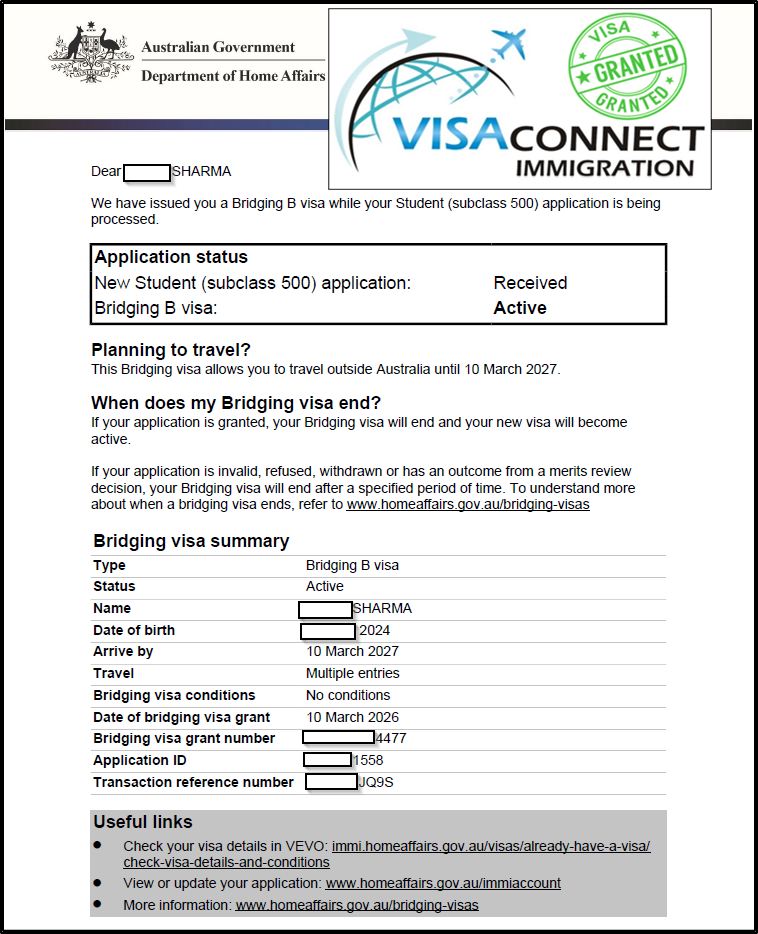 Visa Grant